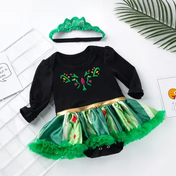 Pamuk Bebek Kız Etek Yeni Yüksek Kaliteli Kısa kollu Romper Elbise 0-2 Yıl çocuk Giysileri İki parça Takım Elbise