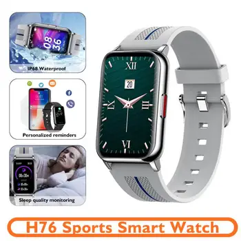 H76 Erkekler akıllı saat Kadın Spor Smartwatch Tracker Sağlık nabız monitörü 1.57 OLED Ekran Android IOS İçin IP68 Su Geçirmez