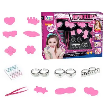 Kız Yüzük Oyuncak DIY Kız takı oyuncak seti Elbise Aksesuarları Kızlar İçin Küçük Prenses Gençler Çocuklar Çocuklar Oynamak İçin