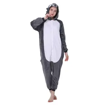 2020 Yeni Yetişkin Pazen Cosplay Kostüm Kurt Onesie Kostümleri Unisex Oluşturmak Dans Fantezi Pijama Cadılar Bayramı Partisi