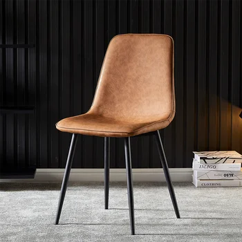 İskandinav Yemek Sandalyesi Modern Minimalist Deri Kumaş Masa Sandalye Ev Rahatlatıcı Restoran Ofis İş Ofis Lüks Tabure