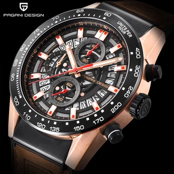 2019 Yeni PAGANI tasarım En Lüks Marka Spor Chronograph erkek Saatler Su Geçirmez kuvars saatler Saat Relogios Masculino saat