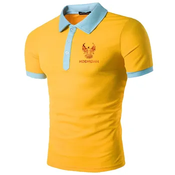 2022 Yüksek Kaliteli erkek polo gömlekler erkek Rahat Düz Renk Kısa Kollu polo gömlekler