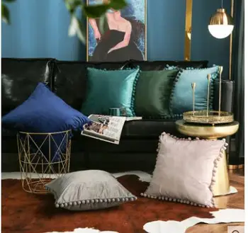 Iskandinav minimalist top ve top kanepe yastık cumbalı pencere dekorasyonu minder örtüsü