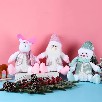 Mükemmel kardan adam Santa Elk Noel oturan bebek Noel bebek 3 stilleri Dekoratif