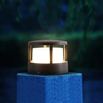 1 adet 10W 12W LED bahçe lambası LED çim lambası sütun ışık peyzaj avlu güverte sonrası sütun ışığı Villa yolu çit aydınlatma