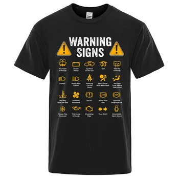 Komik Sürüş Uyarı İşaretleri 101 Oto Tamircisi Hediye Sürücü T-Shirt Moda Rahat T Shirt Pamuk Erkek Tees Tops Rahat Büyük Boy