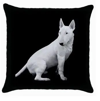 Sıcak Bull Terrier Köpek dekoratif kırlent Kılıfı Siyah Beyaz Bull Terrier minder örtüsü Köpekler Yavru Köpek Sandalye Araba Koltuğu Dekor 18